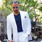 Пиджак для жениха классический мужской, белый деловой стиль, повседневный смокинг, блейзер на заказ