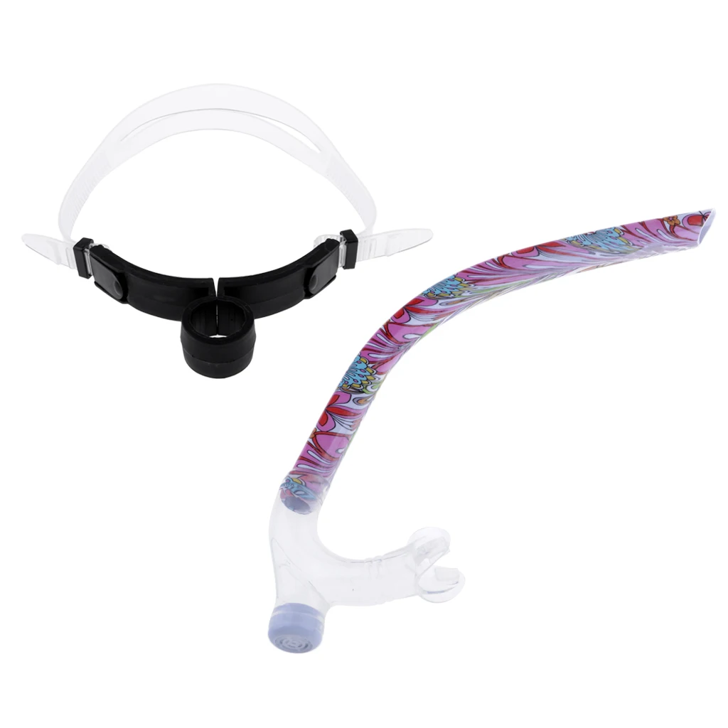 

Swimmer's Snorkel Silicone Center Front-mount Swimming Gear Training Snorkel