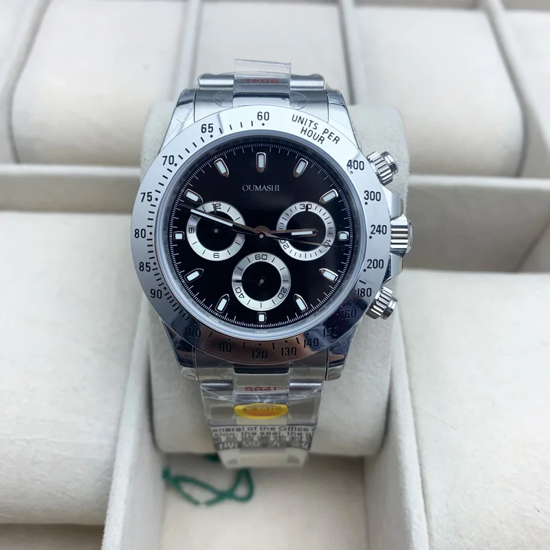 

Мужские часы-хронограф с керамическим циферблатом, 39 мм