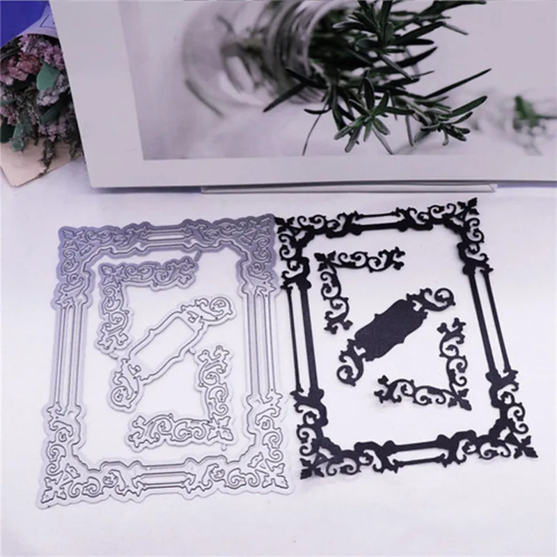 

New frame geometry Pattern Cutting Dies for Christmas Greeting card making stencil Scrapbooking Crafts For DIY Decorations