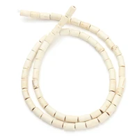 approx 64pcslot natural stone white stone beads round tube spacer beads 4 5x6 5m for diy jewelry making findings