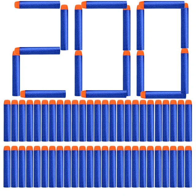 

200 шт., голубые пули для бластера Nerf, 7,2 см