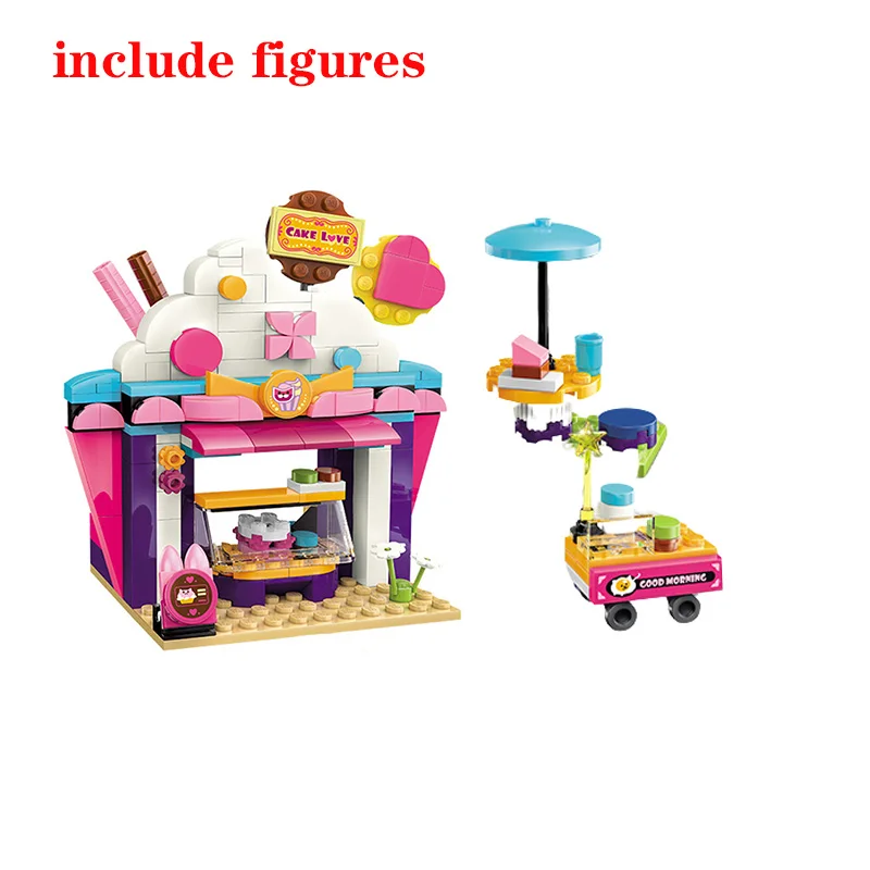 

Развивающий домик для девочек «вишня», «торт», «Волшебная кошка», набор строительных блоков для музывечерние, кирпичи, Классическая модель,...