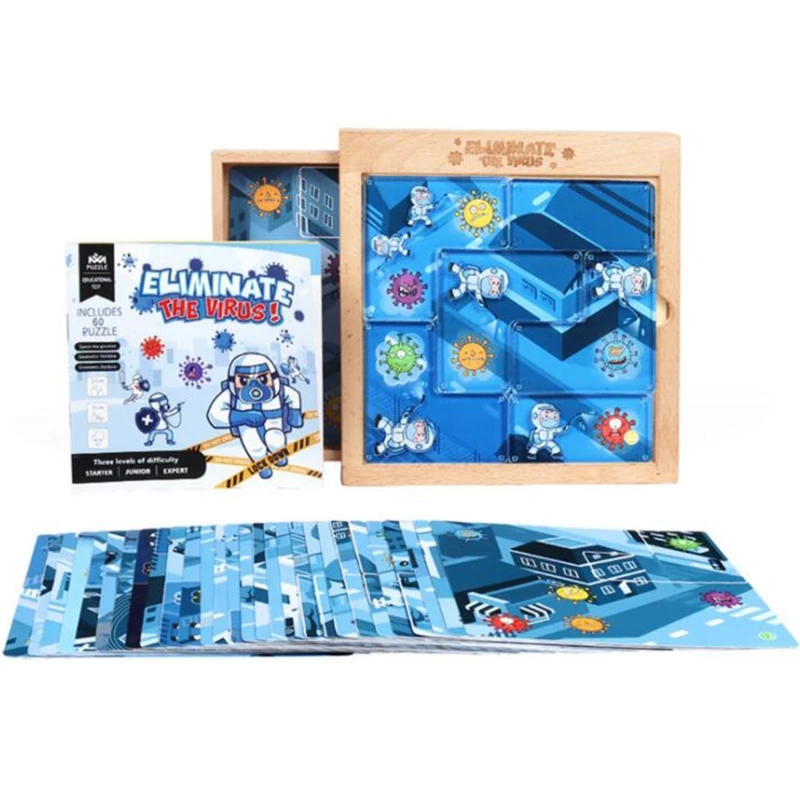 

3D Board Game Jigsaw Puzzle Montessori Play Sets Educational Tangram for Toddler