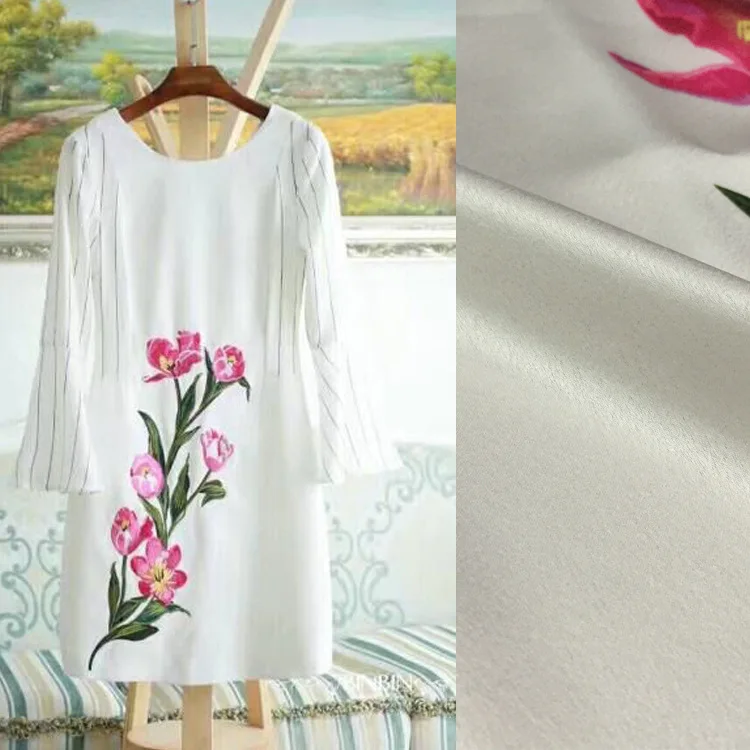 

145cm wide digital printed fabric shirt dress polyester fabric meter plant printed fabric wholesale cloth