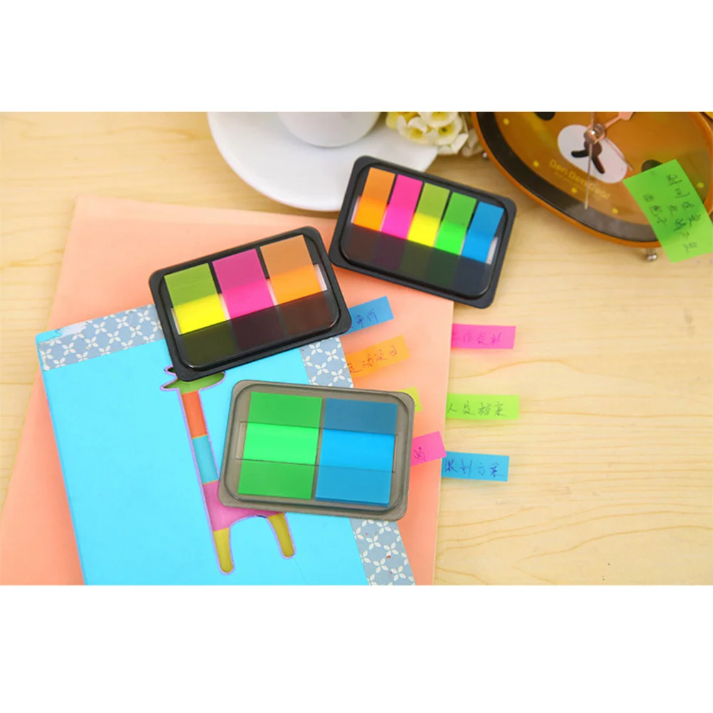

Neon Page Markers Colored Tabs Flags Sticky Pads for Page Marker 3 Colors (60pcs)