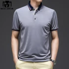 Рубашка-поло мужская, однотонная, с коротким рукавом, дышащая, лето, Мужская футболка одежда, T1029