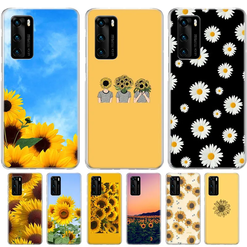 

Daisy Sunflower Floral Custom Case For Huawei Honor 50 50 Pro X20 SE 10 9 Lite 8X 8S P Smart Z 2021 2020 2019 2018 Plus + Cover