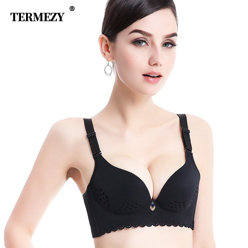 Без бретелек сексуальный бюстгальтер женский пуш ап провод свободное белье 3/4