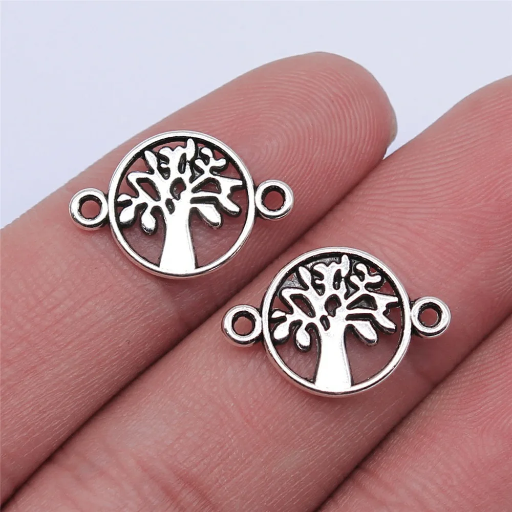 

Круглые шармы с деревом жизни из античного серебра, 20 шт., 18x12 мм, для изготовления ювелирных изделий B15439
