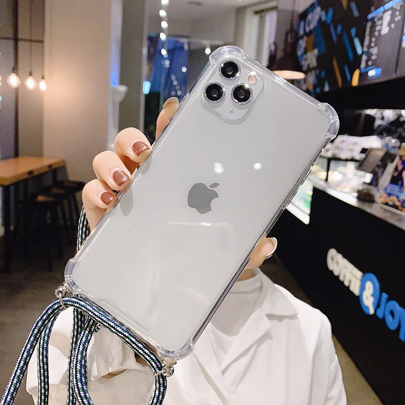 Прозрачный чехол с цепочкой и шнуром для redmi 4x Xiaomi Redmi 4A 5 Plus 5A 6A 7 6 Pro мягкий
