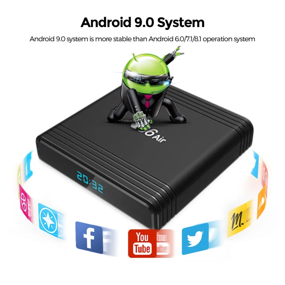 ТВ-приставка X96 Air Amlogic S905X3 Android 9,0 4 Гб 64 ГБ 32 ГБ 4K 8K 24fps Netflix X96Air 2,4/5,0G WiFi BT4.1 Smart tv box
