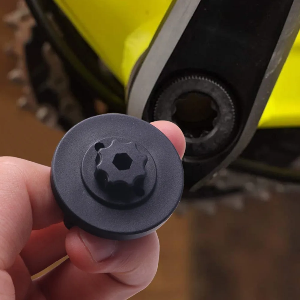 

Bike Bicycle Crank Adjusting Cap Cover Installation Disassembly Wrench Tool For-Shimano Integrated Pressure Plate Crank Cover