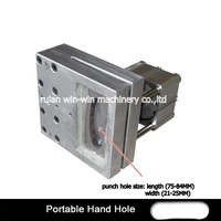 hole size length 75 84mm width 21 25mm pneumatic single hole handle hole punching machine for plastic bags