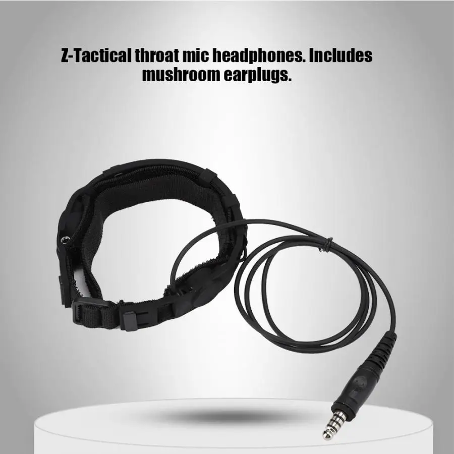 Z033 FG для Element/Z Tactical PTT Throat Mic наушники с ABS + нейлоновый шейный ободок|Запчасти и