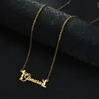 Индивидуальное ожерелье с именем пары для девушки мальчика персонализированные буквы из нержавеющей стали с алмазными подвесками Ювелирные изделия Подарки