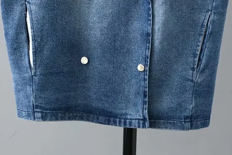 Повседневный джинсовый жилет размера плюс куртка 2019 осенняя одежда модные