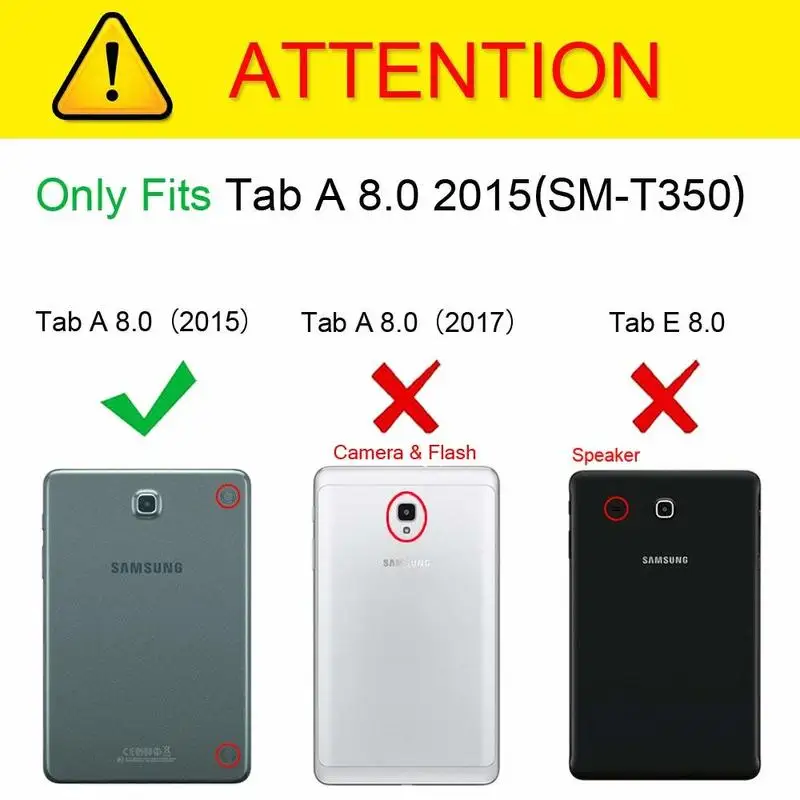 Чехол с поворотом на 360 градусов для Samsung Galaxy Tab A 8 0 дюйма T350 T355 P350 искусственная