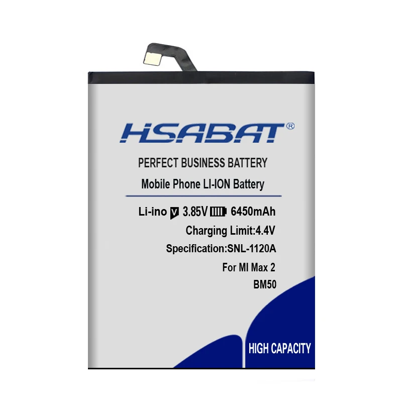 HSABAT 6450mAh BM50 Аккумулятор для Xiaomi Mi Max 2 II Max2