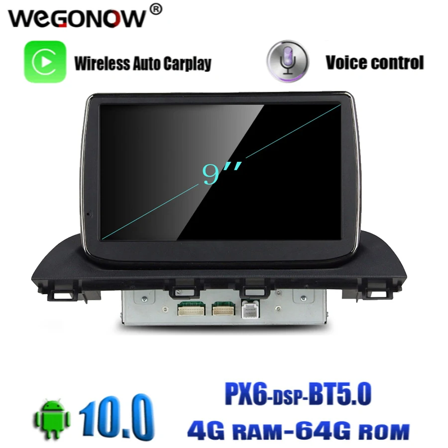 HD DSP IPS Android 10 0 Octa Core 4GB RAM 64G Автомобильный DVD плеер GPS Glonass Map RDS радио wifi Bluetooth 5 для Mazda