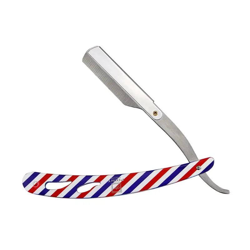 

Barber Manual Folding Beard Razor Stripes US Flag Dollar Print Shaving Tools