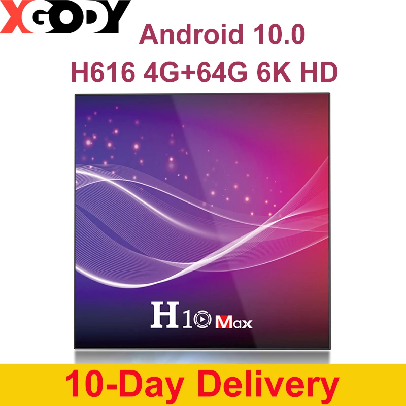 H10 Max ТВ Box Smart Android 10 0 Декодер каналов кабельного телевидения H616 4 ядра 64 бит Гб