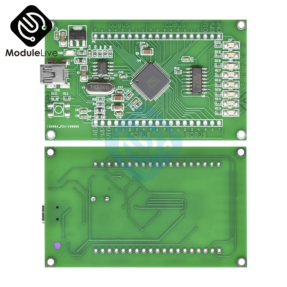 Обучающая плата FT2232HL FT2232H MINI FT4232H UM232H макетная модуль USB в SPI инструменты с двойным