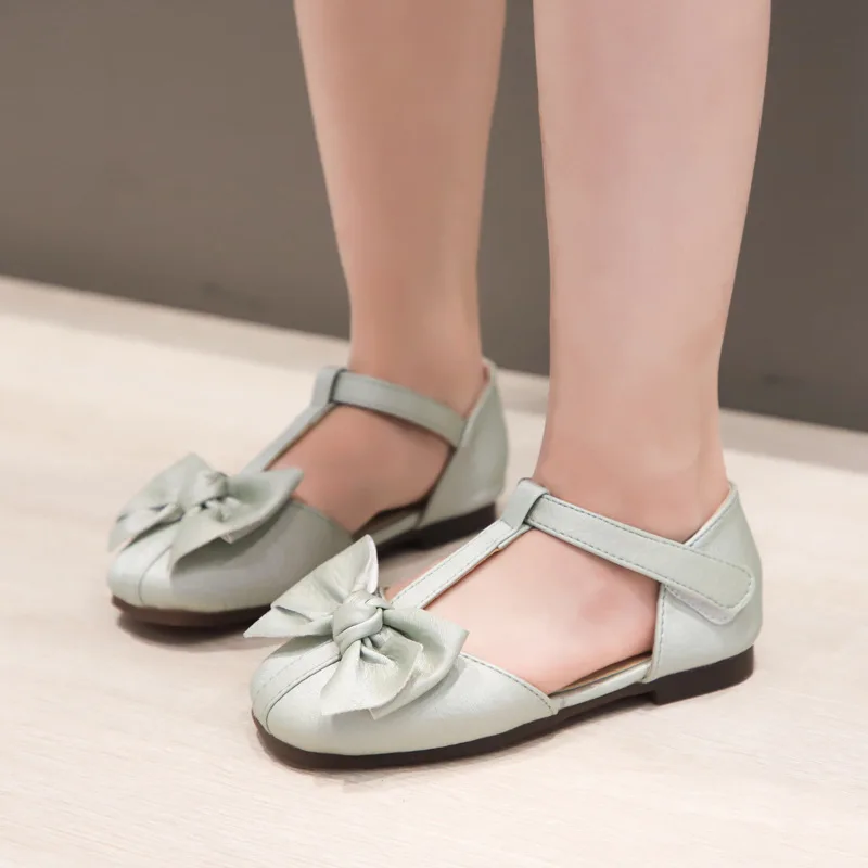 

Summer Children Shoes 2021 New Leather Toddler Girls Sandals Flower Princess Shoes Soft Baby Sandals Size 22-36