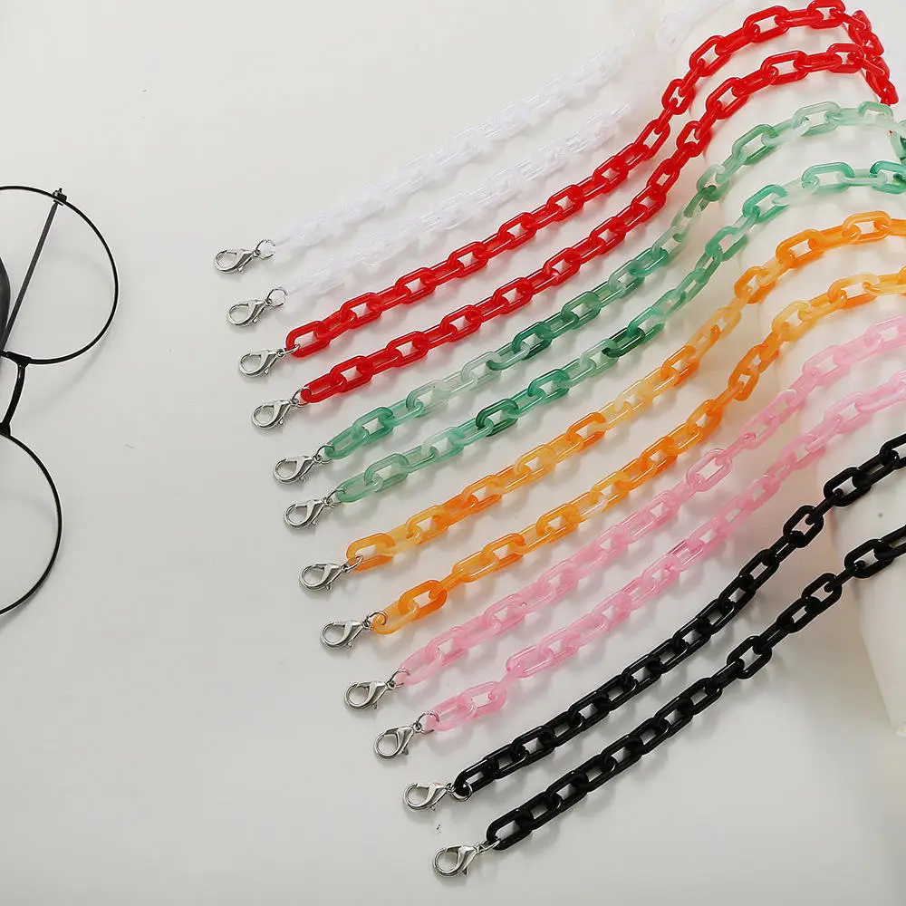 

Candy Color Adjustable Acrylic Mask Lanyard Glasses Lanyard For Women Mask Chain Sunglasses Straps Eyeglasses Hanging Chain