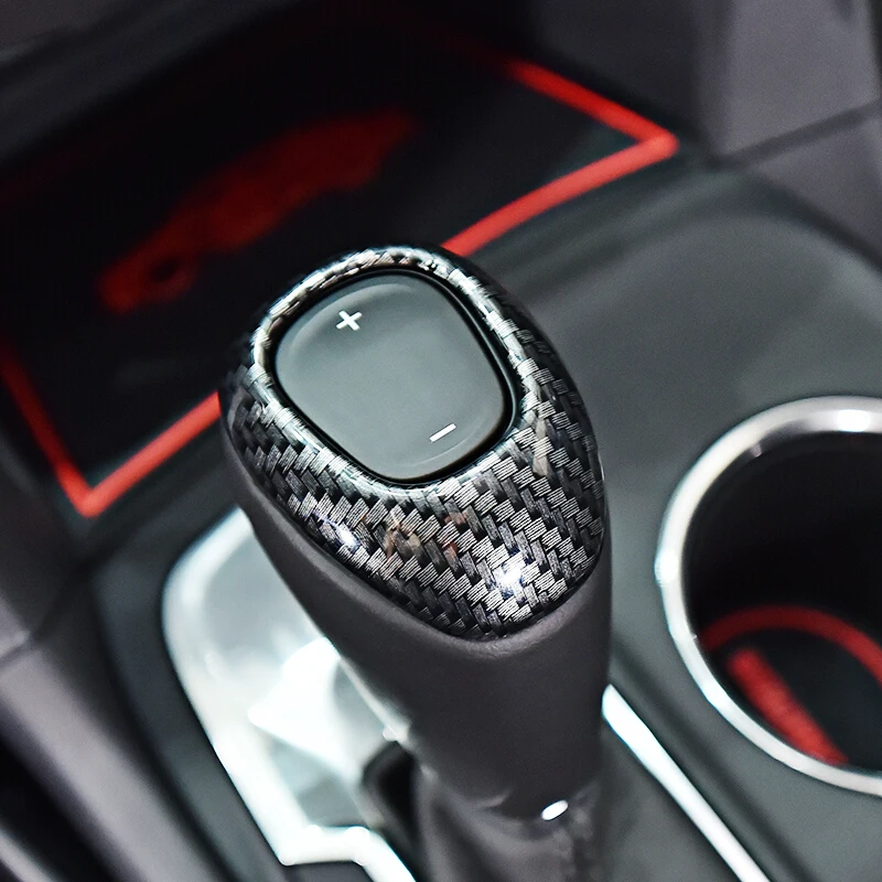 

ABS Carbon Fibre For Chevrolet Equinox 2017 2018 accessories Car gear shift lever knob handle cover Cover Trim styling 1pcs