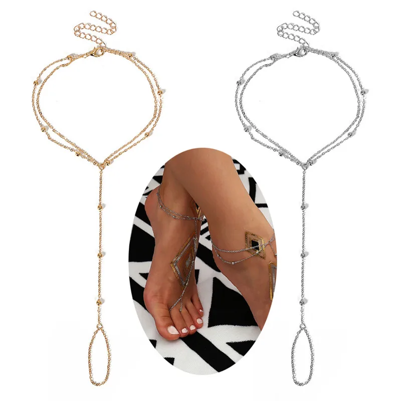 Изящные сексуальные босоножки ножные браслеты для женщин богемные пляжные