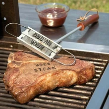 BBQ Branding Iron DIY Barbecue Letter Printed BBQ Steak Tool Meat Grill Forks Accessories Kitchen Gadgets BBQ Branding Iron DIY Barbecue Letter Printed BBQ Steak Tool Meat Grill Forks Accessories Kitchen Gadgets