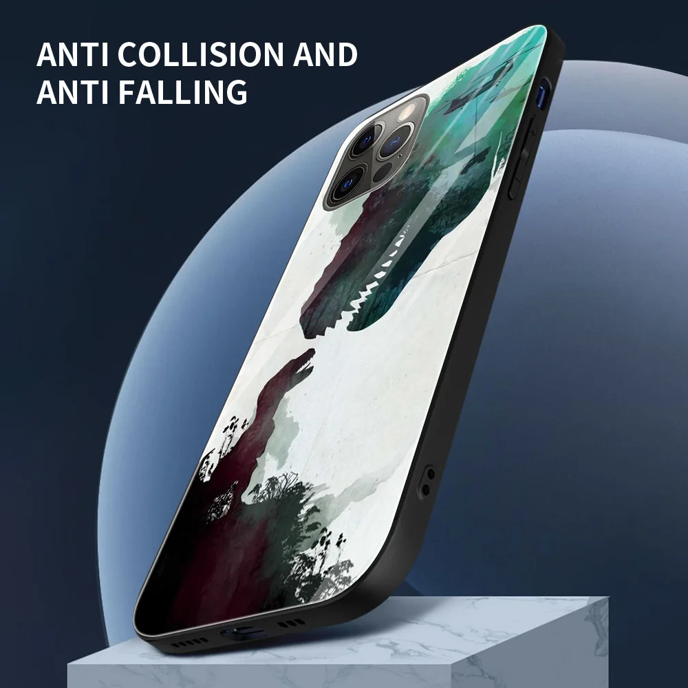 Чехол для Телефона iphone 12 11 pro max SE mini xs xR X 8 7 6S Plus стеклянный бампер чехол смартфона