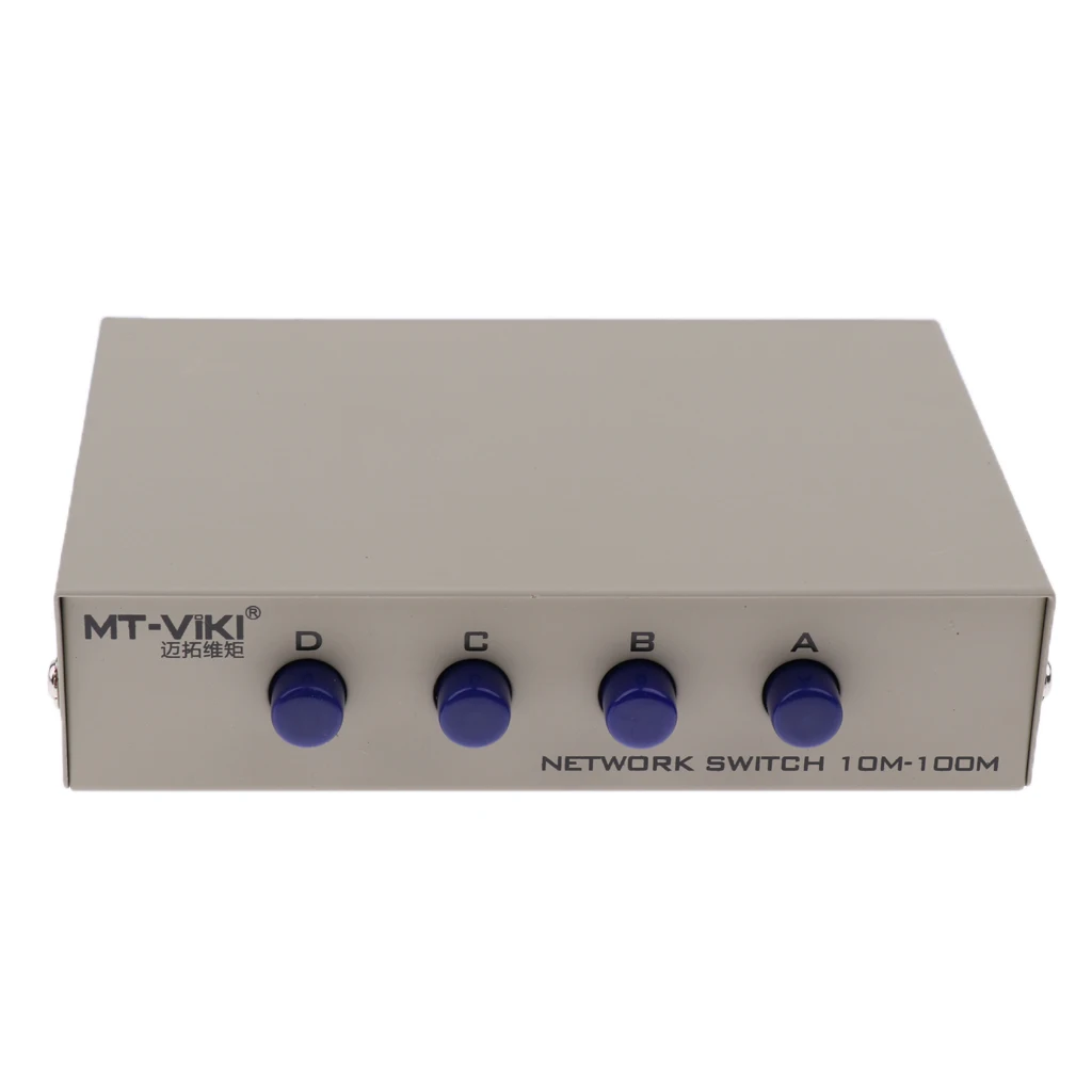 Ручной коммутатор A B с 4 портами в 1 1In4 RJ45 Ethernet 100 м портовый сетевого
