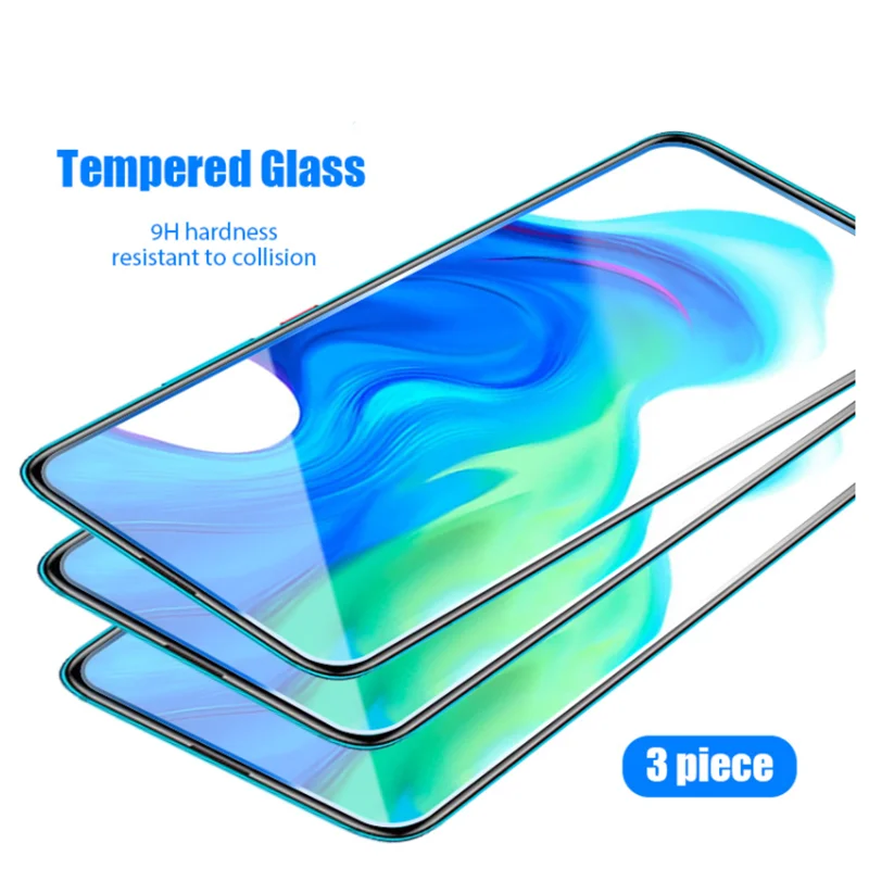 

Стеклянная пленка для Poco X3 NFC M3 F2 Pro M2 X2 C3 3 шт.! Закаленное стекло для Xiaomi Mi 10T Pro 5G 10 Lite 9 SE 9T A1 A2 A3 9H