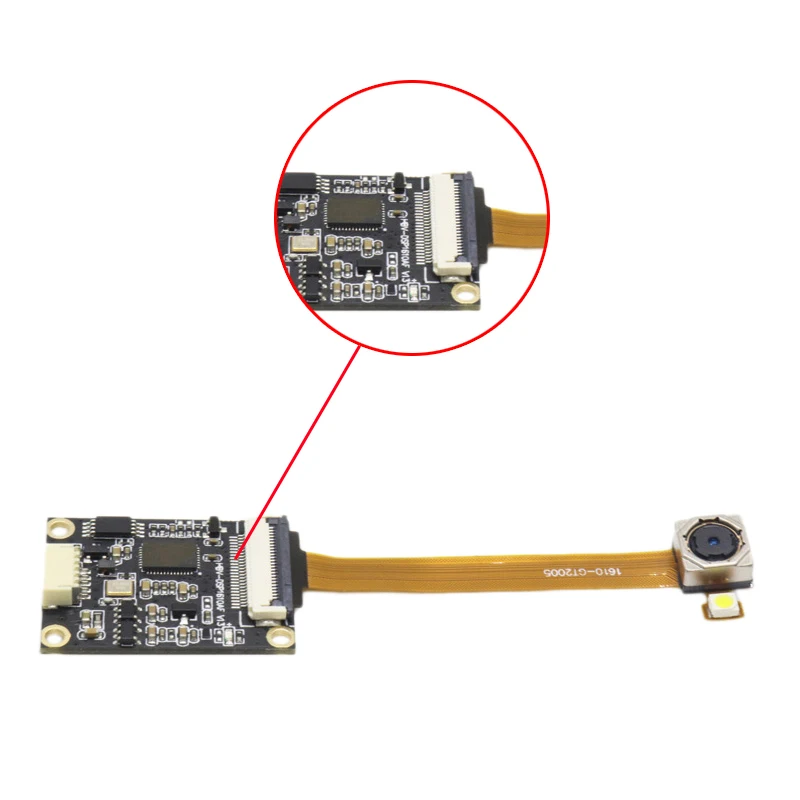 

2MP USB Camera Module with Flashlight 60 Degree Wide Angle GT2005 1600X1200 50FPS Free Drive Auto Focus for PC