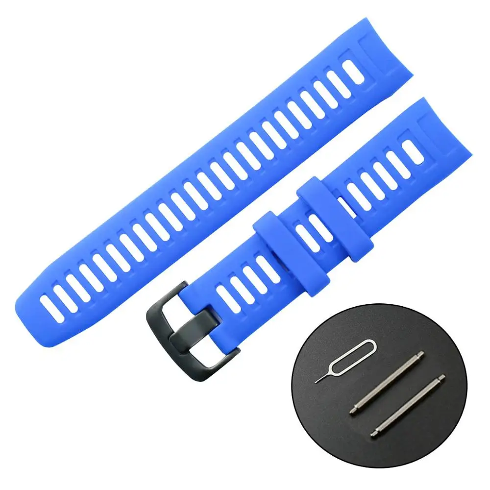 blue Ремешок Instinct, мягкий силиконовый ремешок для часов подходит для Garmin INSTINCT Sports gps Smart Watch Tools - Цвет ремешка: blue