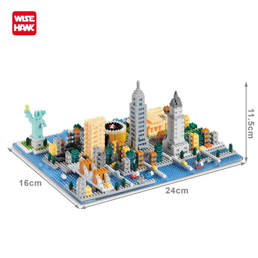 Фото Wisehawk Mini Building Blocks Model Kit City Architecture Titanic Statue Of Liberty Educational Toys For Children №4