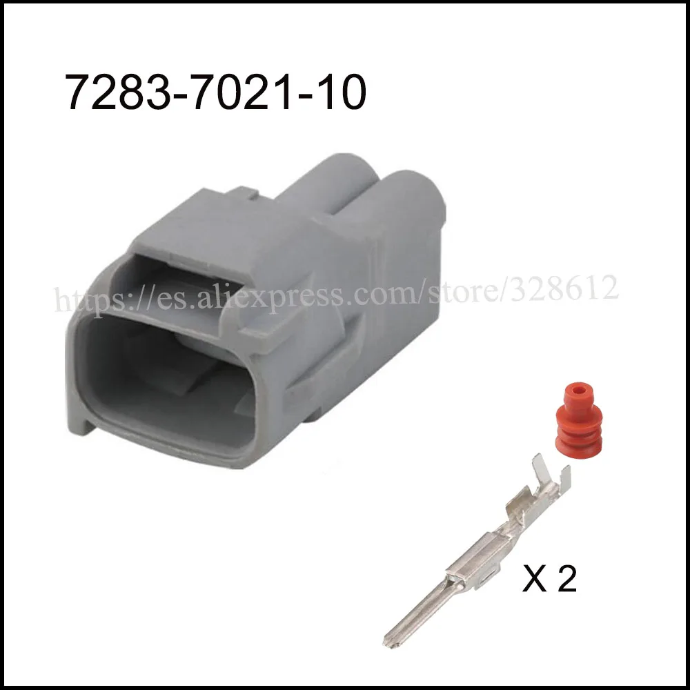 

7283-7021-10 car wire female cable Waterproof sheath 2 pin connector automotive Plug socket include terminal and seal DJ7025D