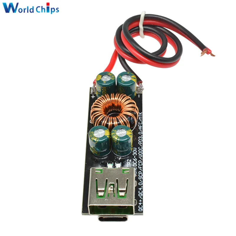 QC4.0 QC3.0 6 -35 в Шаг вниз Buck Boost Module мобильный телефон USB Type-C адаптер быстрой зарядки