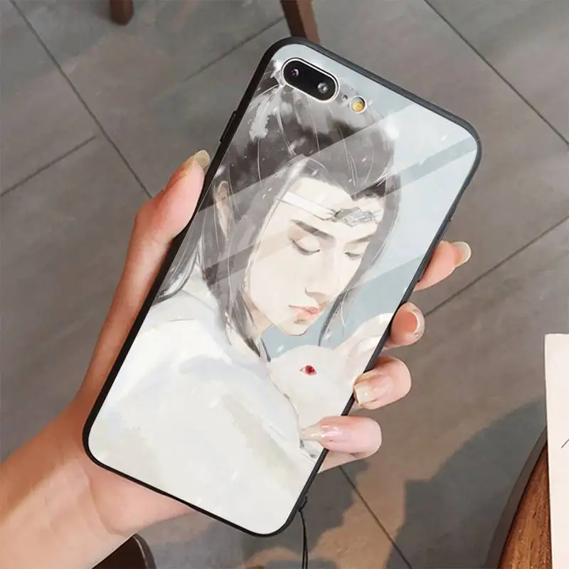 

The Untamed WangXian Bunnies Phone Case Tempered glass For iphone 5C 6 6S 7 8 plus X XS XR 11 PRO MAX