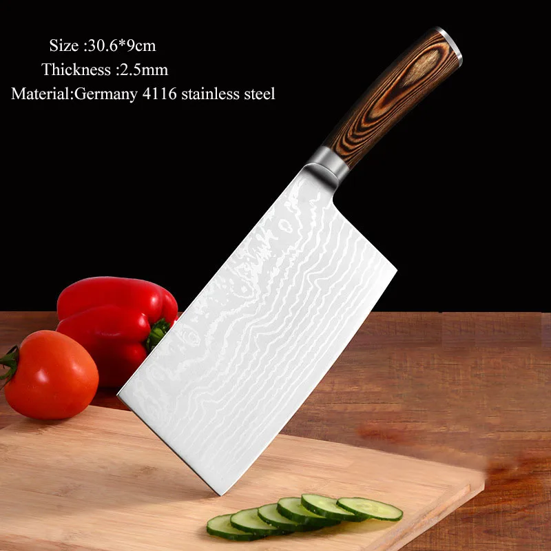 Type2 Timhome разделочный нож из нержавеющей стали, кухонный нож, мясник, мясник, кухонные инструменты, китайский нож - Цвет: Type2