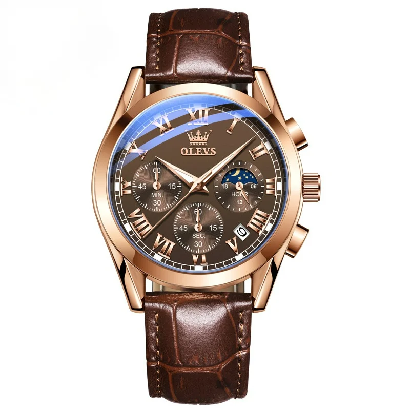

Men's Brand Watch, Multi-functional Sports, Three eyes Six Needle timing, Watch, Waterproof Night Light Men's Watch