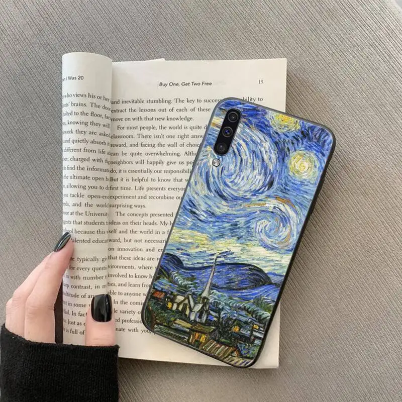 

paintings Starry Night Van Gogh Phone Case For Samsung galaxy A S note 10 7 8 9 20 30 31 40 50 51 70 71 21 s ultra plus
