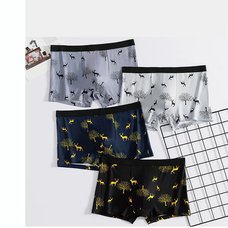 8Pcs/Lot Men Underwear Boxers Shorts Silk Underpants Comfortable Man's Underwear Breathable Soft Panty High Quality Male Panties