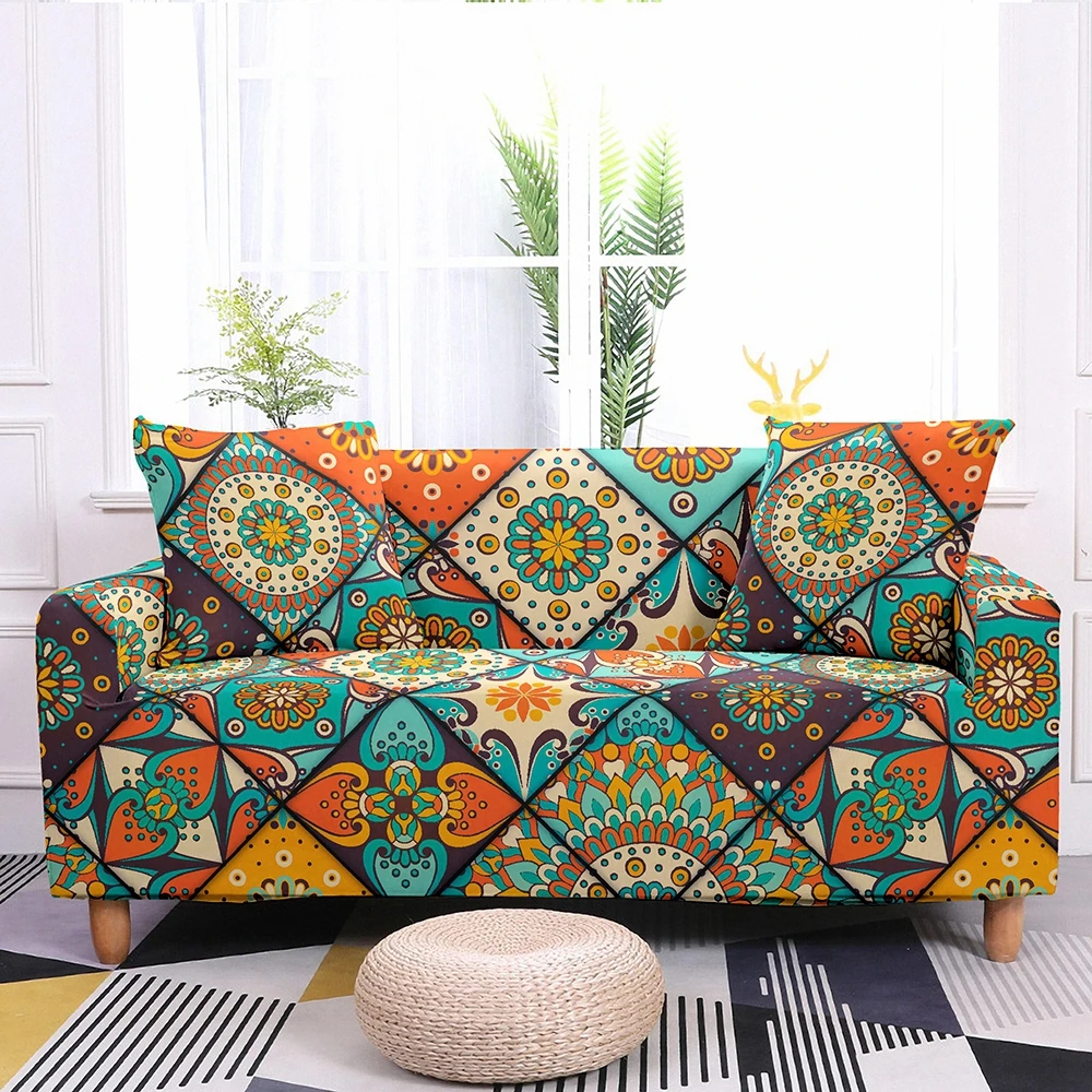 Эластичный чехол для дивана в гостиную чехлы с мандалой угловой шезлонг защита