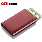 Новинка 2022, визитница для удостоверения личности, держатель для кредитных карт для мужчин и женщин, металлический RFID винтажный алюминиевый ящик, кошелек для карт из искусственной кожи, карбоновый