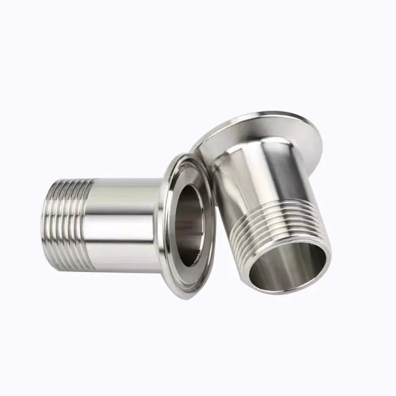 

DN6 DN15 DN20 DN25 DN32 BSP санитарная нержавеющая сталь SS304, тройной зажим, наружная резьба, фитинг, адаптер 1/2 "3/4" 1 "1-1/4"