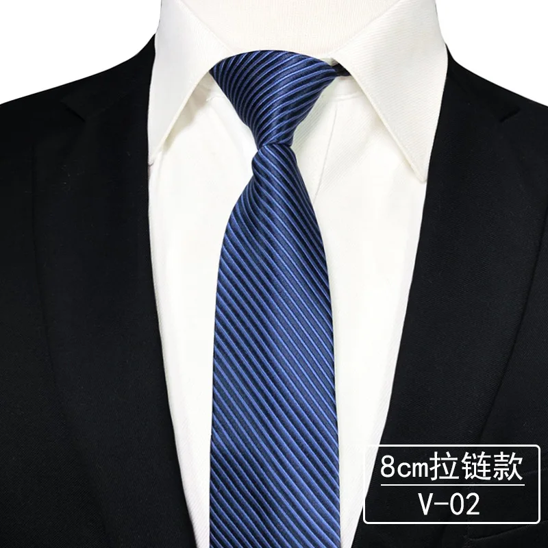 

Men's Zipper Tie, Easy To Pull Stripes, Business Professional Suits, Convenient for Lazy People, One-pull Style Men Accessories