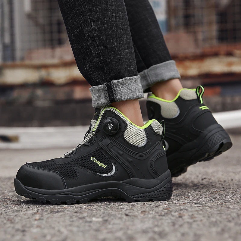 

New Steel Toe Boots,Mens Work Safety Outdoor Protection Footwear Industrial and Construction Boots
